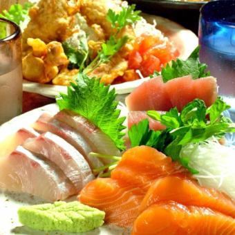 辣妹之夜 4,300 日元 2 道特色菜和 5 道自选菜 + 无限畅饮 + 甜点