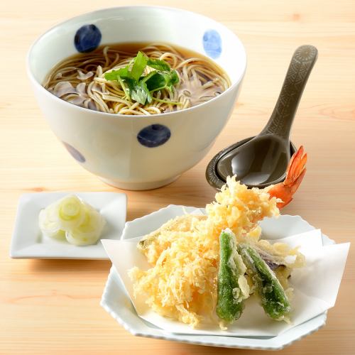 海老天ぷらそば