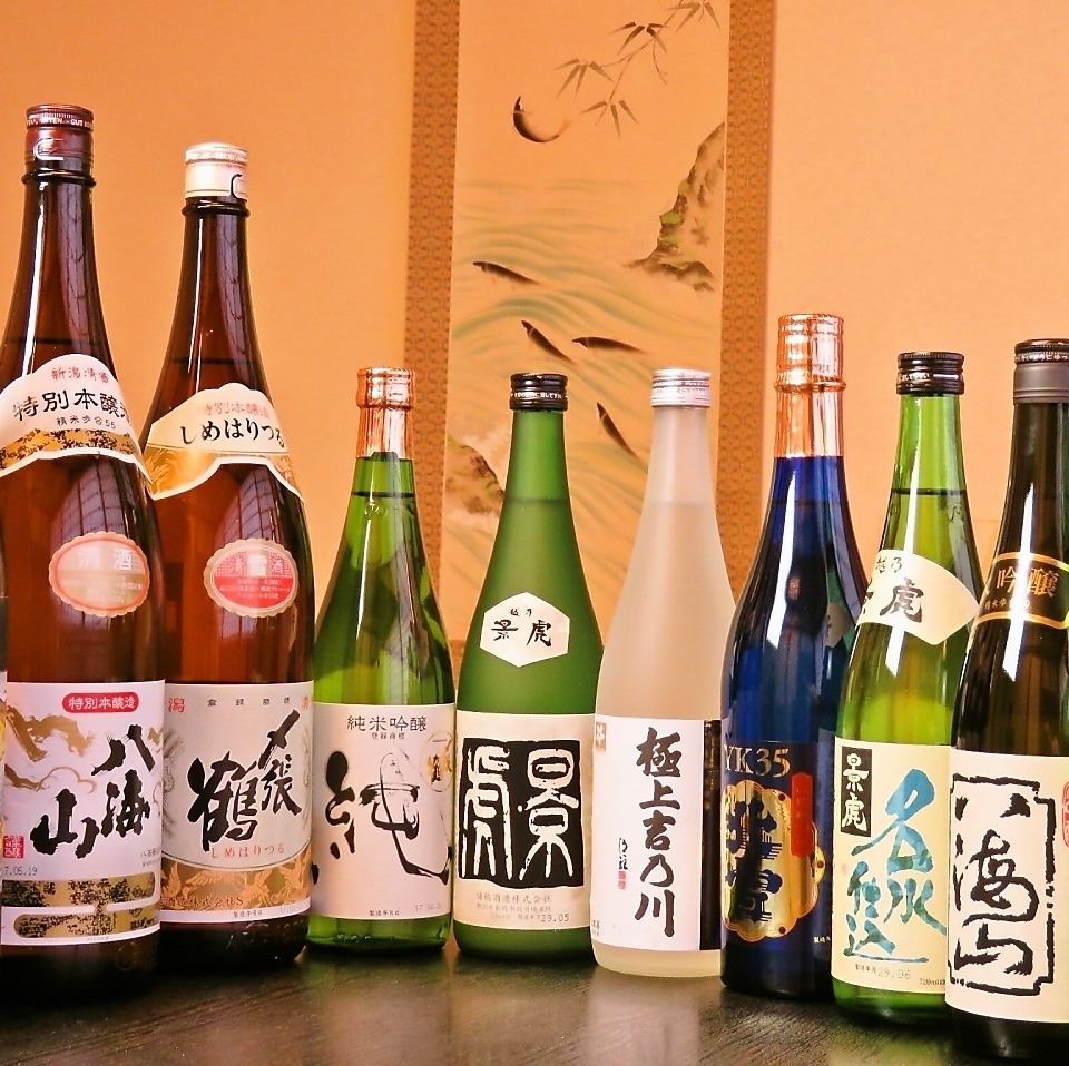 越後の地酒も種類豊富に取り揃えております。