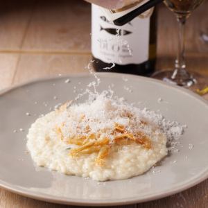 White shrimp cheese risotto