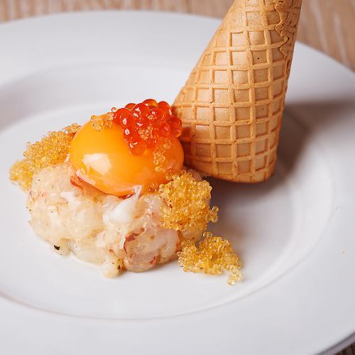 Shrimp tartar ice cream ready-to-eat version