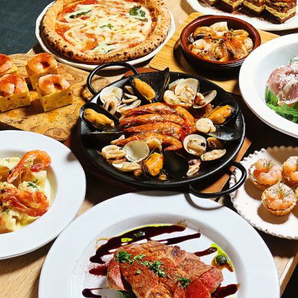 [Sunday-Thursday only] 2.5 hours of all-you-can-drink, meat, and paella for a satisfying meal [Course B] 6,500 yen → 6,000 yen