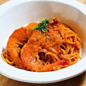 大海老のトマトクリームスパゲッティ 
