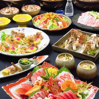 【半月コース 2時間飲み放題付】　7,000円⇒6,600円