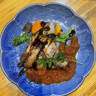 天然真鯛のグリル1800円