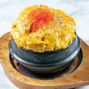 Corn and cheese steamed egg