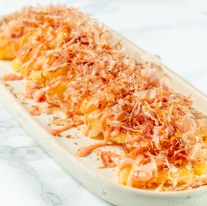 Cod roe mayonnaise and potato pancake