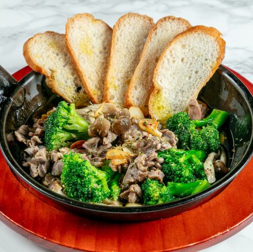 Gizzard and Broccoli Ajillo