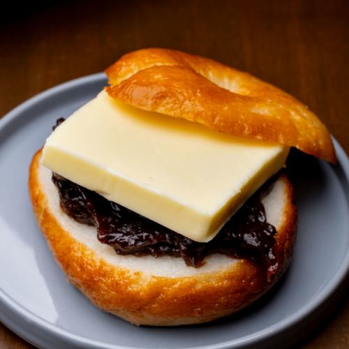 あんバターベーグルサンド