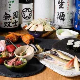 【100分飲み放題付】宴会コース◇お刺身、ステーキなど全7品8000円(税込)◆日本酒80銘柄呑み放題