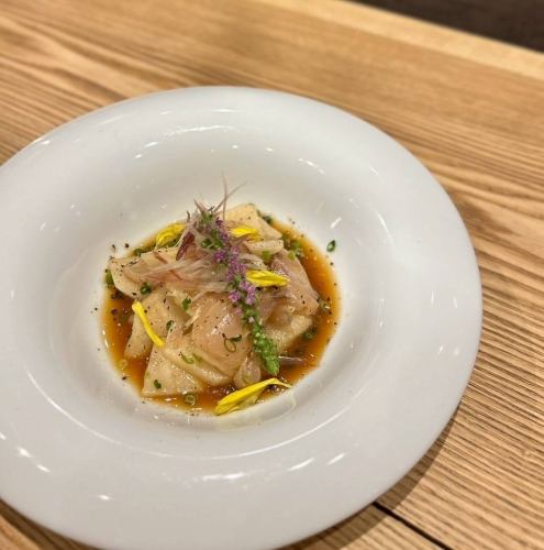 鯛魚梨配柚子醋