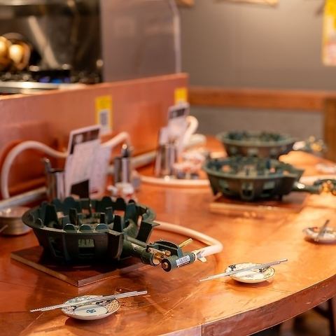 현장감 넘치는 키친 앞의 카운터도 준비하고 있습니다♪