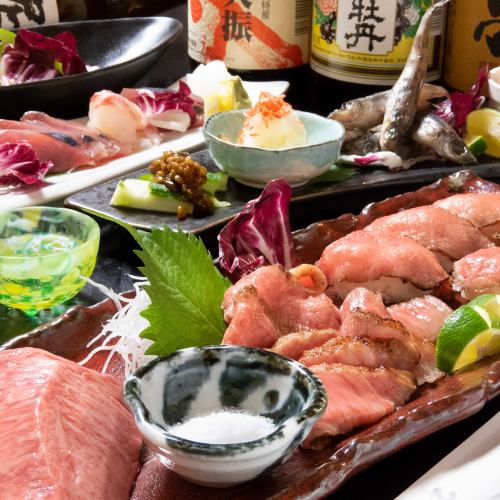 [Sanzen Sakaba Satisfying Course] 5,000 yen with 11 dishes including beef belly simmered in red wine/Choutaro shellfish grilled, etc., 2 hours all-you-can-drink included