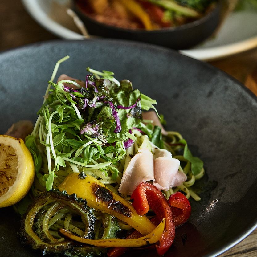 The fresh pasta lunch, which changes with the seasons, is delicious.