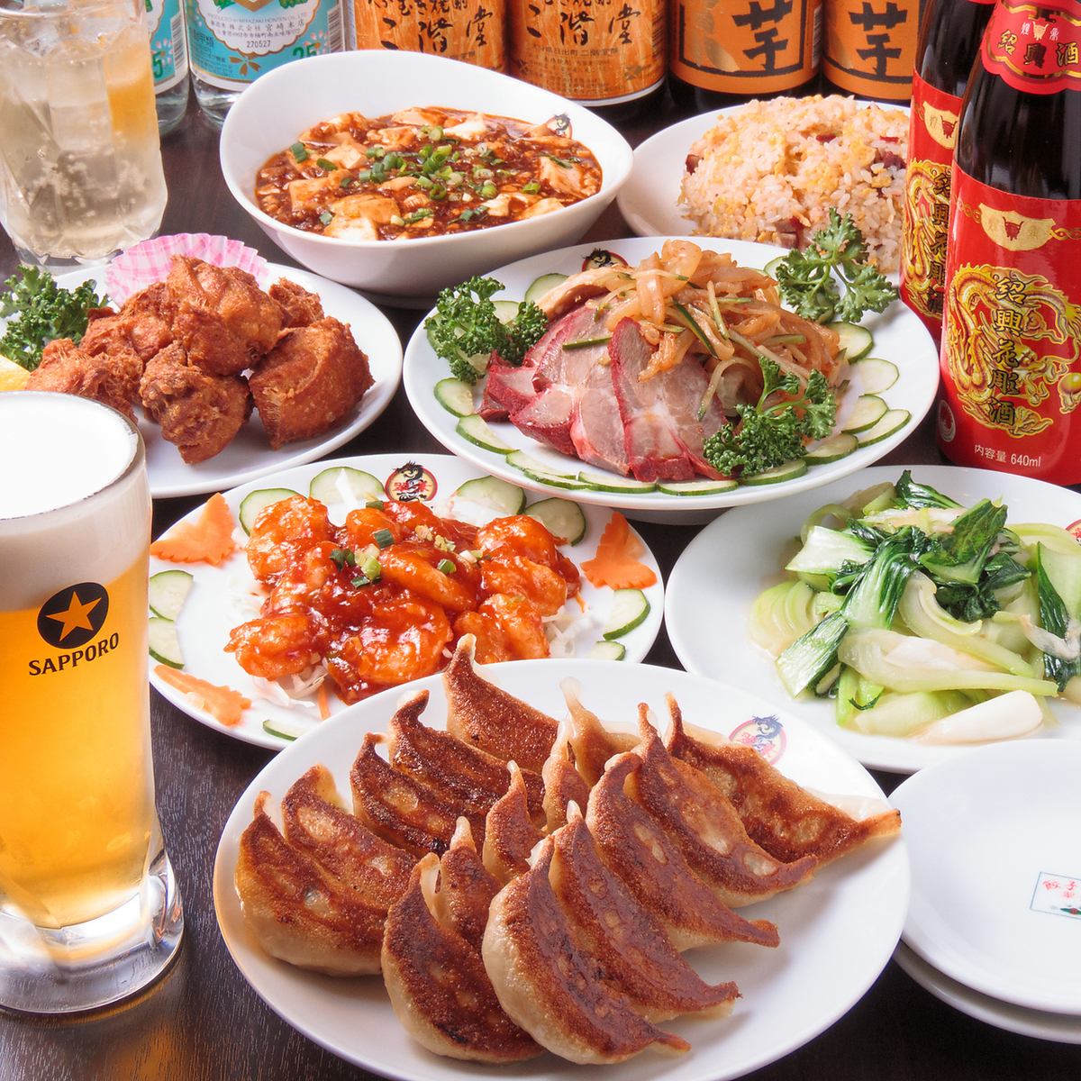 Midoriha 最受欢迎的煎饺都是自制的！无限量供应的套餐起价约为 2,000 日元。