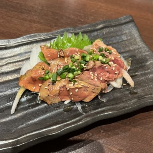 Grilled red chicken satsuma liver sashimi