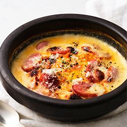 Cream doria with 4 kinds of cheese and prosciutto