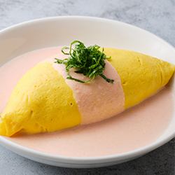 Hakata mentaiko cream omelet rice