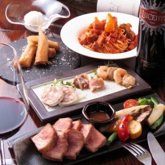 【リチェッタコース】料理7品 2時間飲み放題付きコース 5000円 ※生ビールもOK