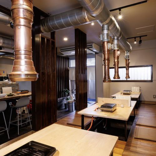 掘りごたつ席でゆったり♪