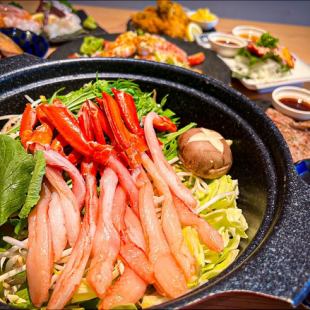 [Extraordinary New Year's Party Course] Black Wagyu Beef Shabu-Shabu or Crab Sukiyaki Course with 8 dishes, 8,500 yen → 8,000 yen