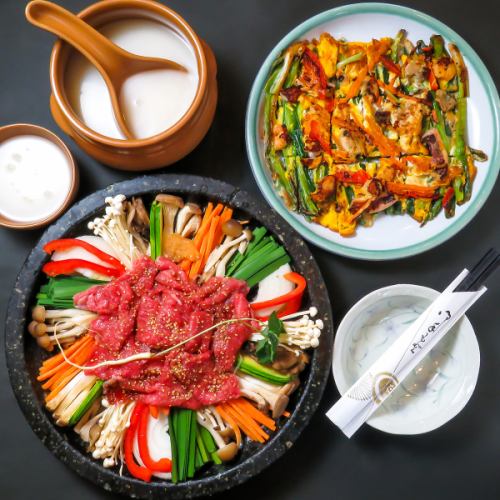점심에서 즐길 수있는 정통 한국 요리가 인기 ♪