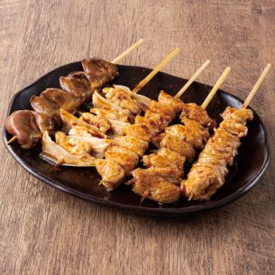 Assortment of 5 kinds of yakitori