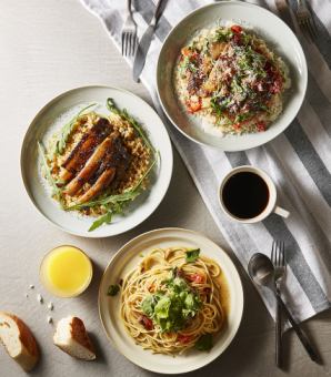 【オトクな平日限定ランチ】選べるメイン6種類+自家製デザート+カフェフリー♪