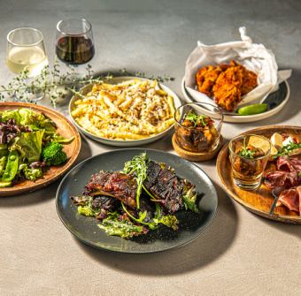 [저희 가게 자랑의 고기 요리를 맛 다!] 저희 가게 명물 스페어 리브가 메인&150분 음료 무제한 포함 8품