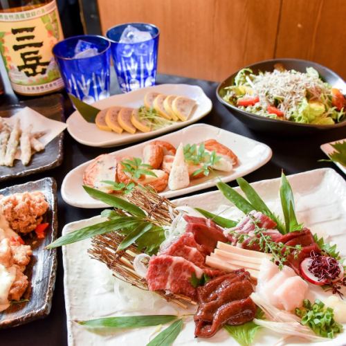 [All-you-can-drink course with horsemeat sashimi and hot pot is advantageous♪]
