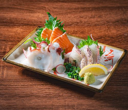 鮮魚の刺身3点盛り