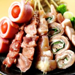 炭烧串烧【单品菜单】最受欢迎的舌头和特制猪肉紫苏卷！