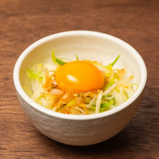 ネギ飯<卵黄のせ>