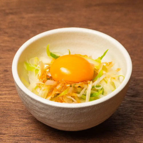 ネギ飯<卵黄のせ>