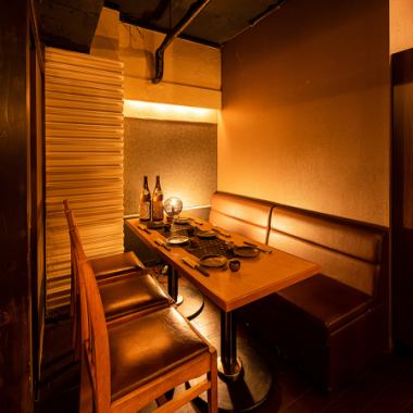[Popular for private use ◎ Semi-private room seats] We have a variety of seats such as a semi-private room separated from the next seat by a curtain, and a banquet private room that can accommodate up to 10 people.Please spend your time without worrying about the surroundings ♪ (Shimbashi / Private room / Izakaya / Smoking / All-you-can-drink / 3 hours / Banquet / Welcome and farewell party / Sake / Local chicken / Date / Anniversary / Hot pot)