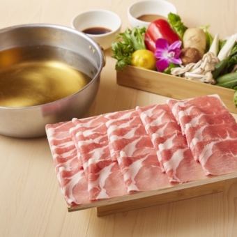 Healthy and satisfying♪ All-you-can-eat pork belly and pork loin lunch course