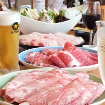 [Banquet course] All-you-can-eat US prime beef shabu-shabu, all-you-can-drink, and edamame included! 120-minute course 5,000 yen