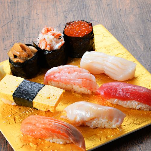 【1貫から注文可能な種類豊富なお寿司】