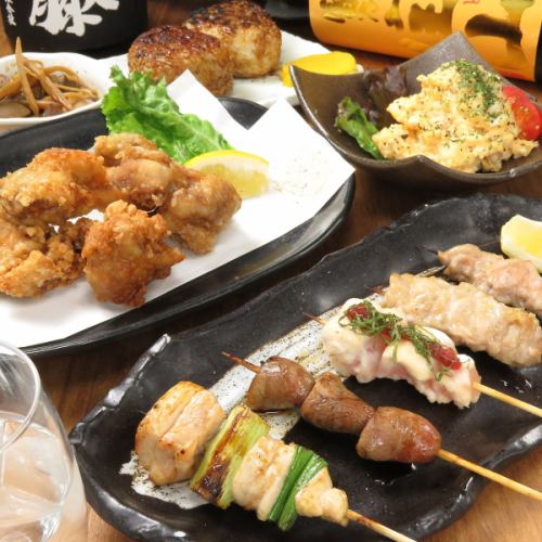 “ 2H暢飲x即日訂購OK”各種受歡迎的菜單，例如串串烤和炸雞◆“簡單套餐” 3500日元（含稅）