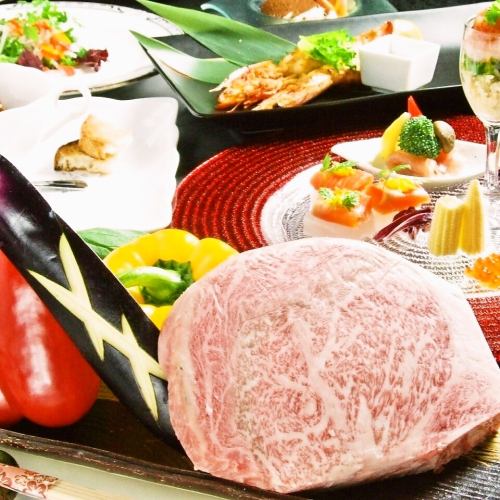 周年纪念日和特殊日子♪A5日本黑牛肉套餐8800日元（含税）〜