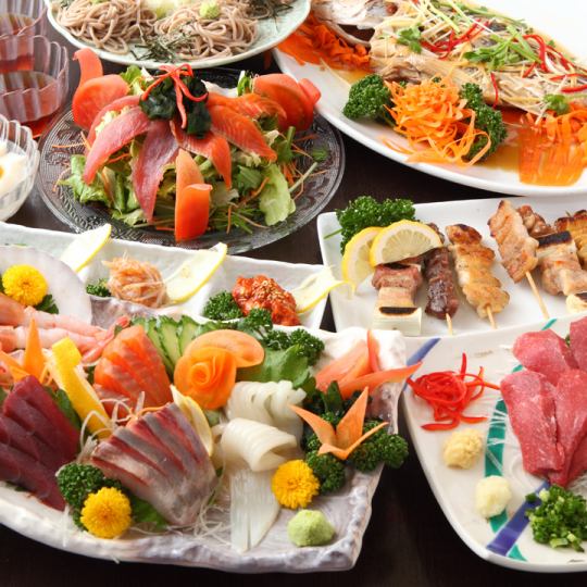 ★Yamazakura special selection "Exciting" course★ 2.5 hours all-you-can-drink included 8 dishes total 4300 yen (4730 yen including tax)