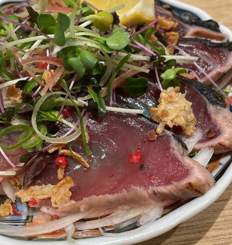 カツオたたき シチリア風レモンソース