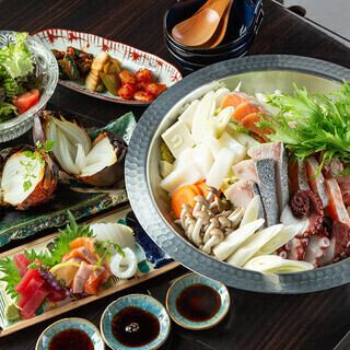 [120-minute all-you-can-drink included - sake included] Choose your favorite from 3 types of hot pot! Popular menu hot pot course