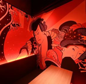 《Reservation required》The private room is decorated with neon lights with an ukiyo-e motif on one side.★We will welcome you in a special space that you have never experienced before.*Private room charge: 550 yen (excluding tax)