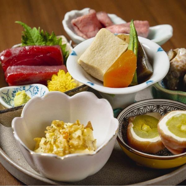 旬素材を使用した色鮮やかな逸品たち