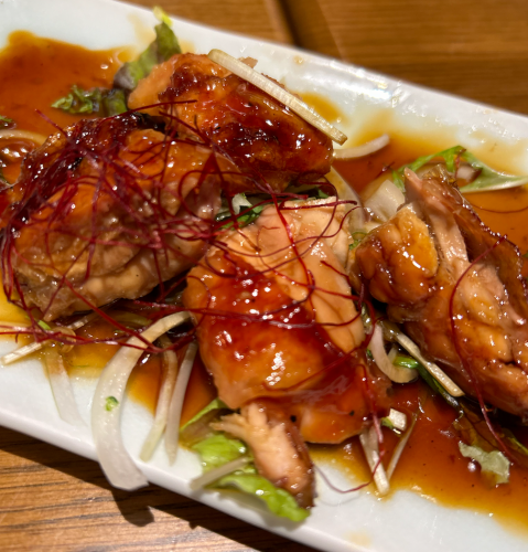 Yakitori with soy sauce