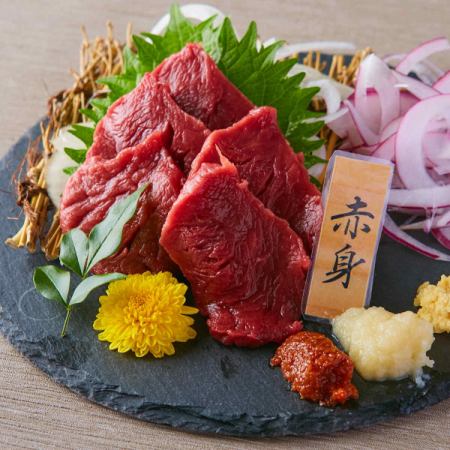 Special quality horse lean sashimi