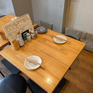 Tables can be joined to accommodate 3 or more people.