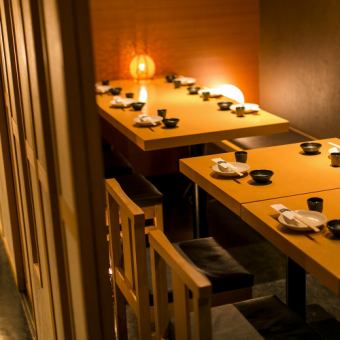 Relax in a Japanese-style space where elegance and warmth coexist perfectly.We have a variety of seating options to suit your needs, allowing you to fully enjoy our carefully selected dishes in a spacious space.Please do not hesitate to contact us.