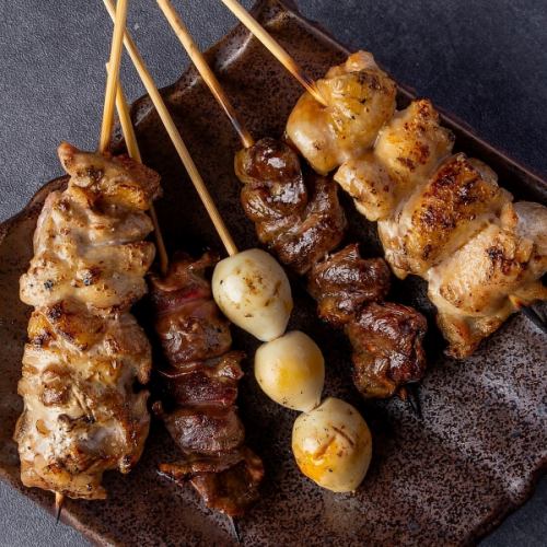 焼き鳥５種盛り【大むねトロ・大もも】